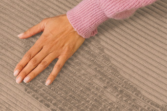 Housse Méridienne convertible - Tissu velours côtelé taupe