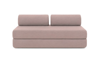 Canapé 3 places convertible et modulable - Tissu lisse Rose