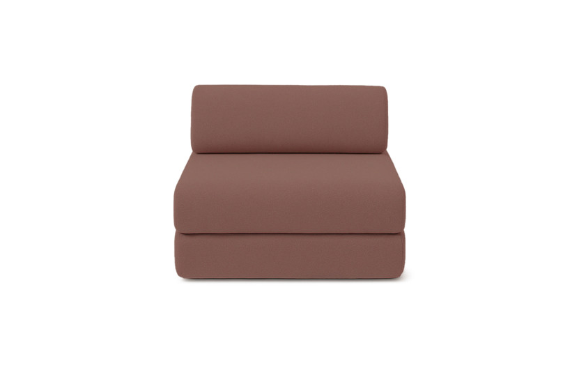 Housse Fauteuil convertible - Tissu lisse terracotta
