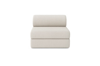 Housse Fauteuil convertible - Tissu velours côtelé XL blanc