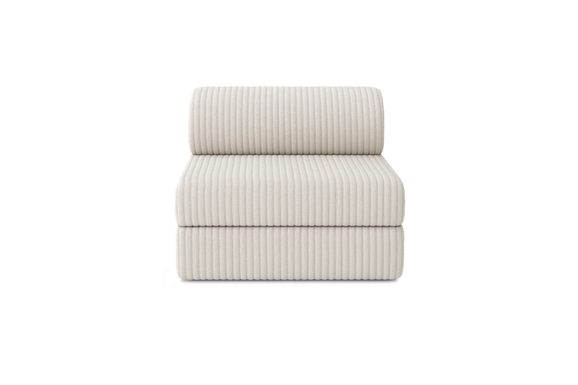 Housse Fauteuil convertible - Tissu velours côtelé XL blanc