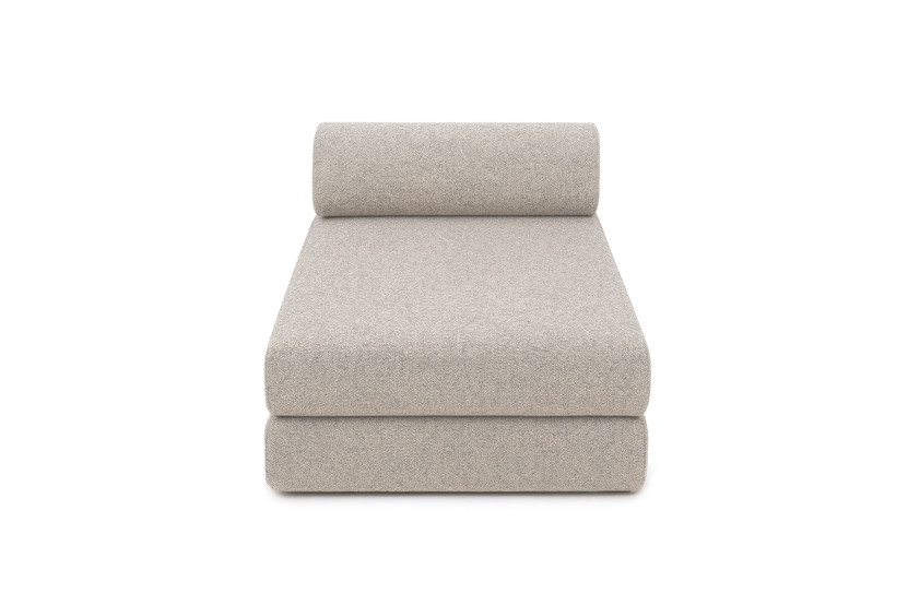 Canapé d'angle 5 places - 2 modules convertibles : Canapé 2 places + Méridienne - Tissu extérieur Gris