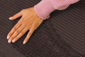 Housse Méridienne convertible - Tissu velours côtelé marron