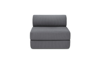 Fauteuil convertible et modulable - Velours côtelé Gris