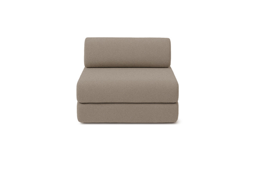 Housse Fauteuil convertible - Tissu lisse taupe