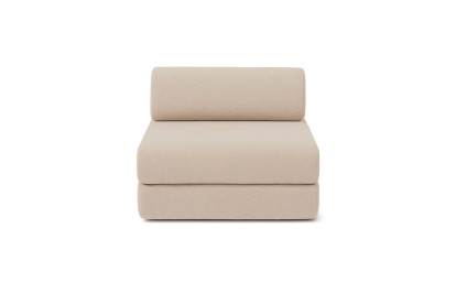 Fauteuil convertible et modulable - Tissu lisse Beige