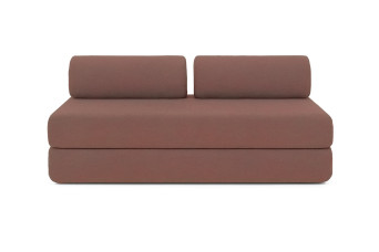 Canapé 3 places convertible et modulable - Tissu lisse Terracotta