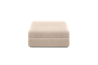 Pouf convertible et modulable - Tissu lisse Beige