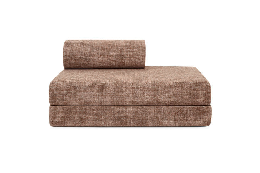 Housse Canapé droit convertible - 2 places - Tissu tweed rouge