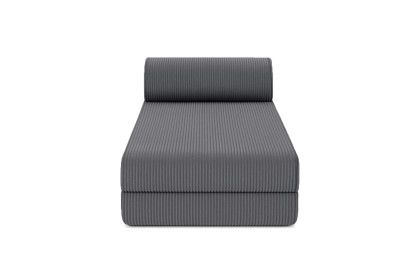 Méridienne convertible et modulable - Velours côtelé Gris