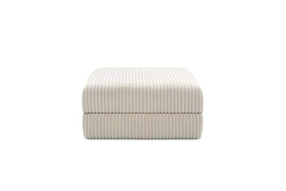 Pouf convertible et modulable - Velours côtelé XL Blanc