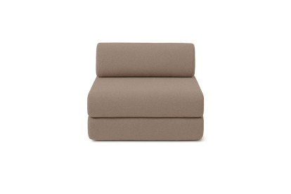 Fauteuil convertible et modulable - Tissu lisse Marron