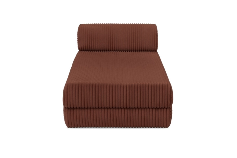 Housse Méridienne convertible - Tissu velours côtelé XL terracotta