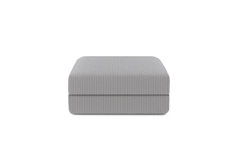 Pouf convertible et modulable - Velours côtelé Gris clair