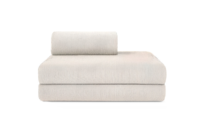 Canapé 2 places convertible et modulable - Velours côtelé Blanc