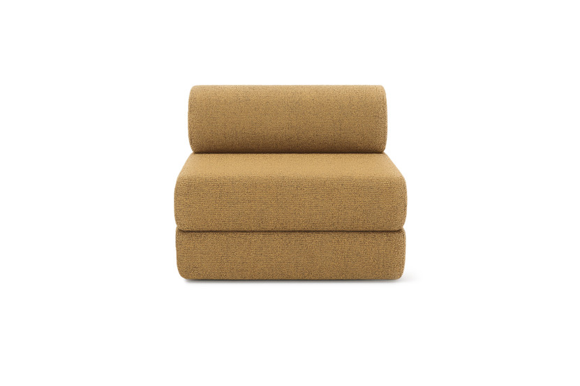 Fauteuil convertible et modulable - Tissu tweed Jaune