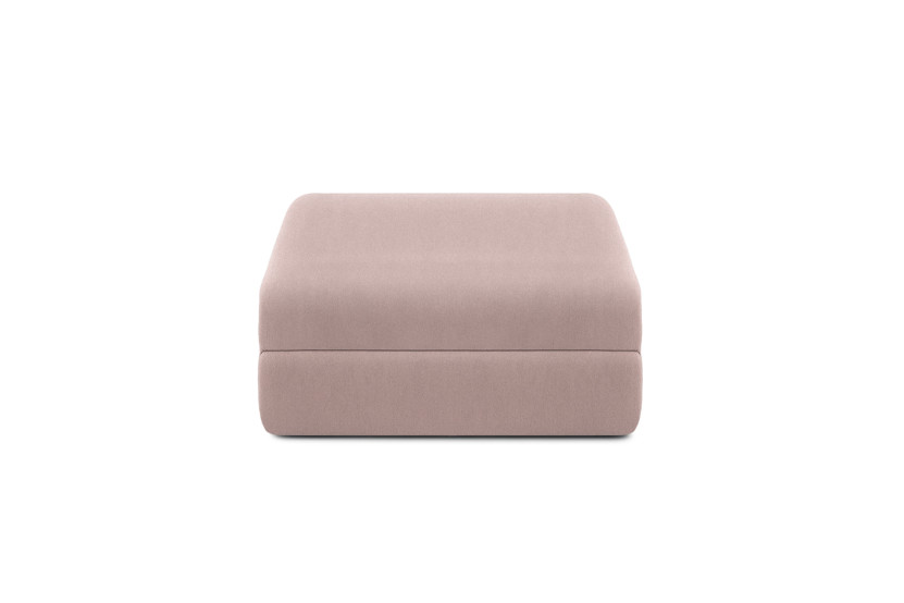 Housse Pouf convertible - Tissu lisse rose