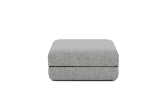Pouf convertible et modulable - Tissu tweed Gris