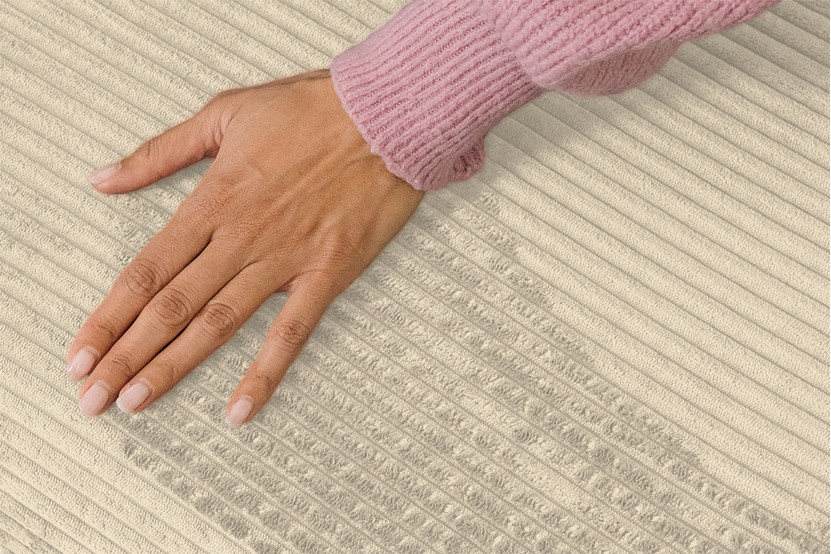 Housse Méridienne convertible - Tissu velours côtelé beige