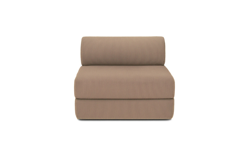Fauteuil convertible et modulable - Velours côtelé Taupe