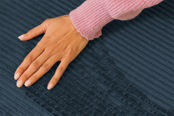 Housse Méridienne convertible - Tissu velours côtelé bleu