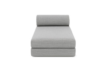 Méridienne convertible et modulable - Tissu tweed Gris