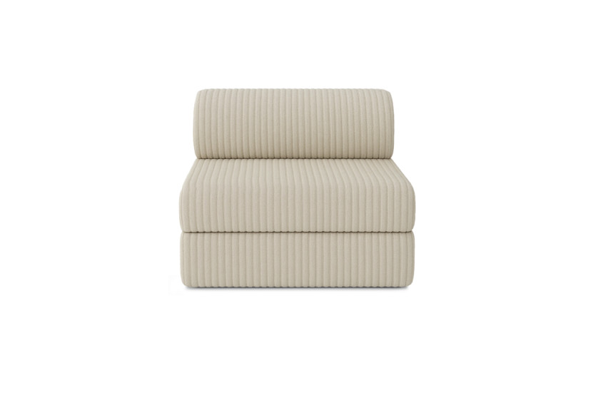 Housse Fauteuil convertible - Tissu velours côtelé XL beige