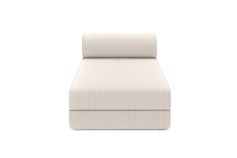 Méridienne convertible et modulable - Velours côtelé Blanc