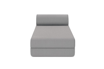 Méridienne convertible et modulable - Velours côtelé Gris clair