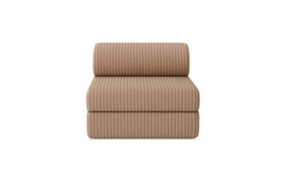 Fauteuil convertible et modulable - Velours côtelé XL Marron
