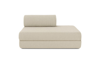 Canapé 2 places convertible et modulable - Velours côtelé XL Beige