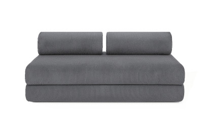 Canapé 3 places convertible et modulable - Velours côtelé Gris