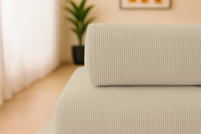 Canapé 3 places convertible et modulable - Velours côtelé Beige