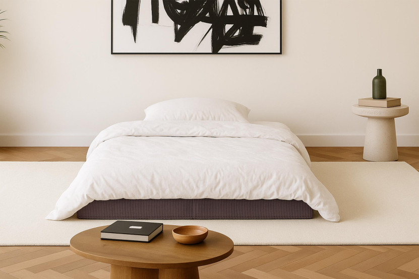 Canapé 2 places convertible et modulable - Velours côtelé Marron