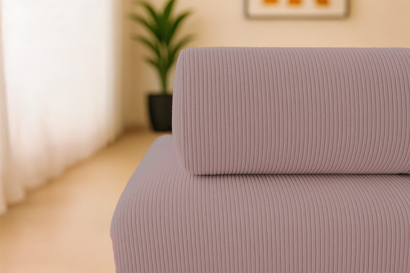 Canapé 3 places - 2 modules convertibles : Canapé 2 places + Fauteuil - Velours côtelé Rose pâle