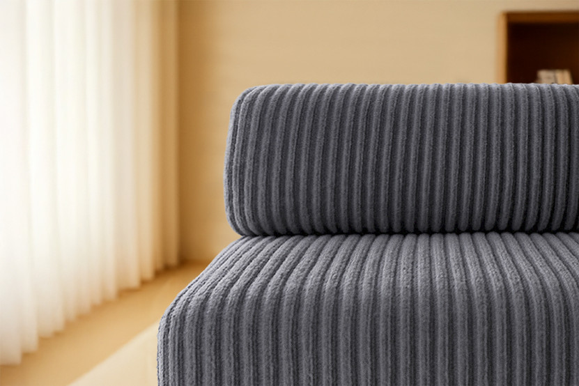 Canapé 3 places convertible et modulable - Velours côtelé XL Gris