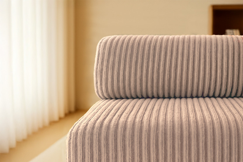 Canapé 2 places convertible et modulable - Velours côtelé XL Marron