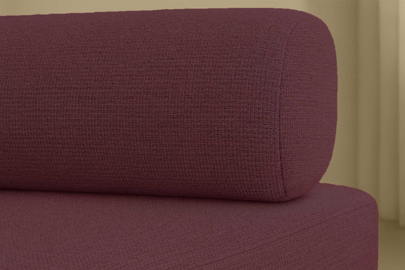 Canapé 3 places convertible et modulable - Tissu lisse Rouge