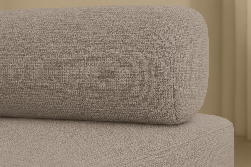 Canapé 3 places convertible et modulable - Tissu lisse Taupe