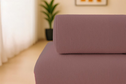 Canapé 2 places convertible et modulable - Velours côtelé Rose