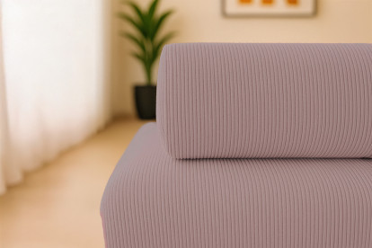 Canapé 3 places convertible et modulable - Velours côtelé Rose pâle