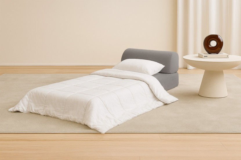 Fauteuil convertible et modulable - Tissu lisse Gris