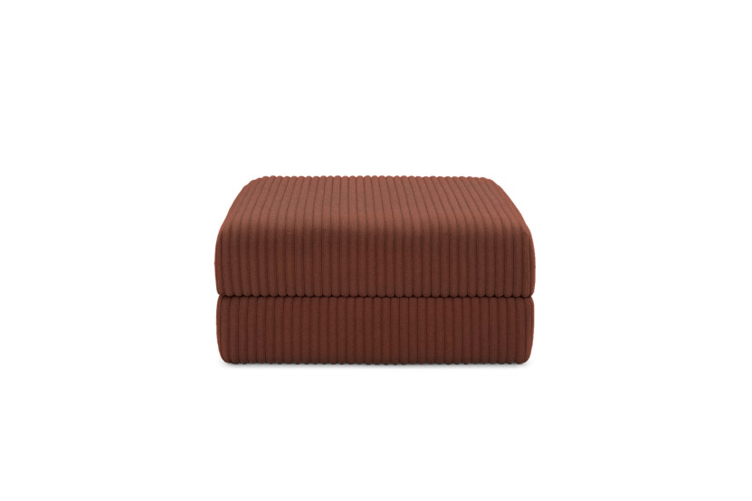 Pouf convertible et modulable - Velours côtelé XL Terracotta