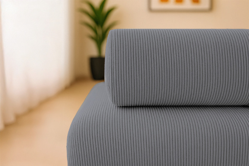 Canapé 3 places - 2 modules convertibles : Canapé 2 places + Fauteuil - Velours côtelé Gris