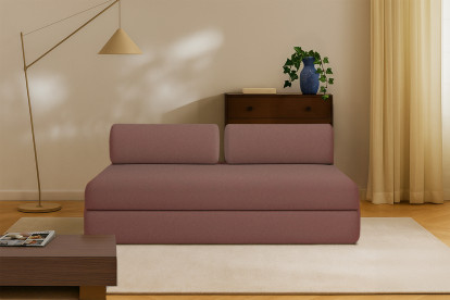 Canapé 3 places convertible et modulable - Tissu lisse Terracotta