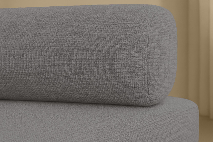 Canapé 3 places convertible et modulable - Tissu lisse Gris