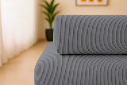Canapé 3 places convertible et modulable - Velours côtelé Gris
