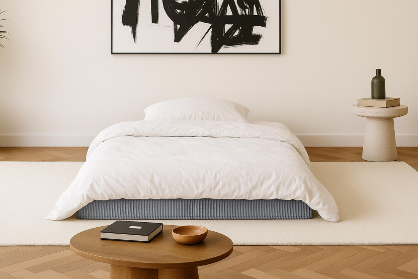 Canapé 2 places convertible et modulable - Velours côtelé Gris