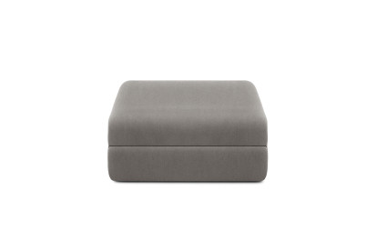 Pouf convertible et modulable - Tissu lisse Gris