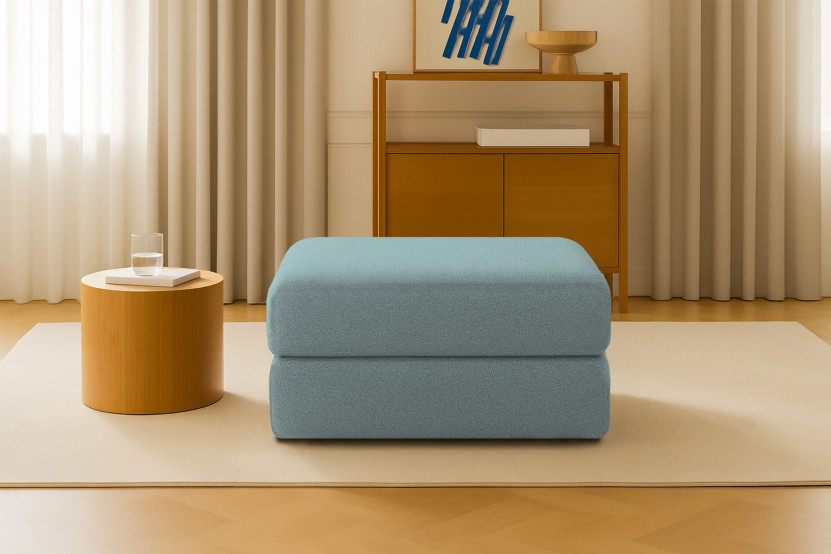 Pouf convertible et modulable - Tissu lisse Vert